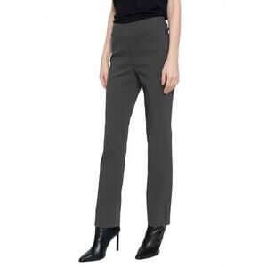 NEW PICADILLY pull-on straight leg pant in heather charcoal